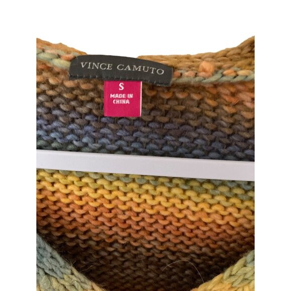 NWT VINCE CAMUTO WOMENS V-NECK LONG SLEEVE STR CITRUS SPICE Small - Picture 3 of 7